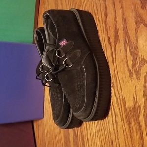 T.U.K black suede Viva Mondo Creepers